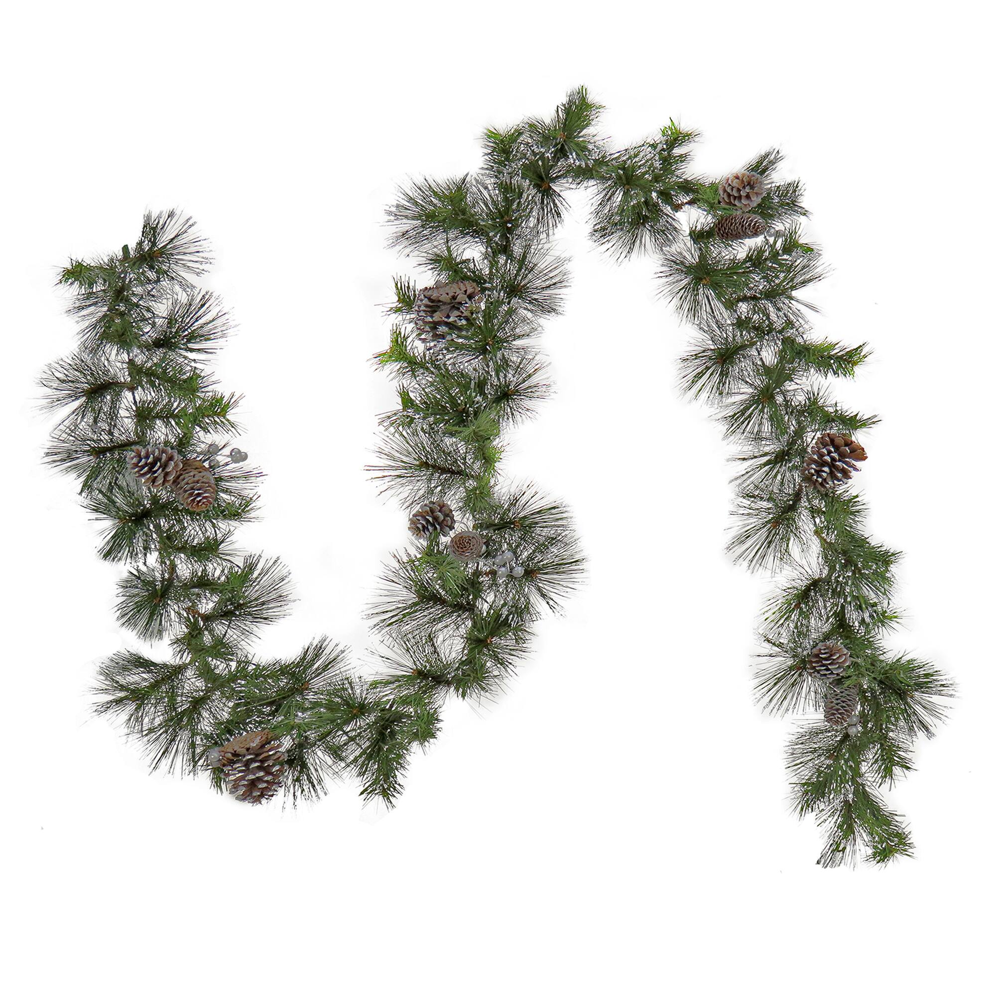 9ft. Whitter Pine Garland With LED Lights
